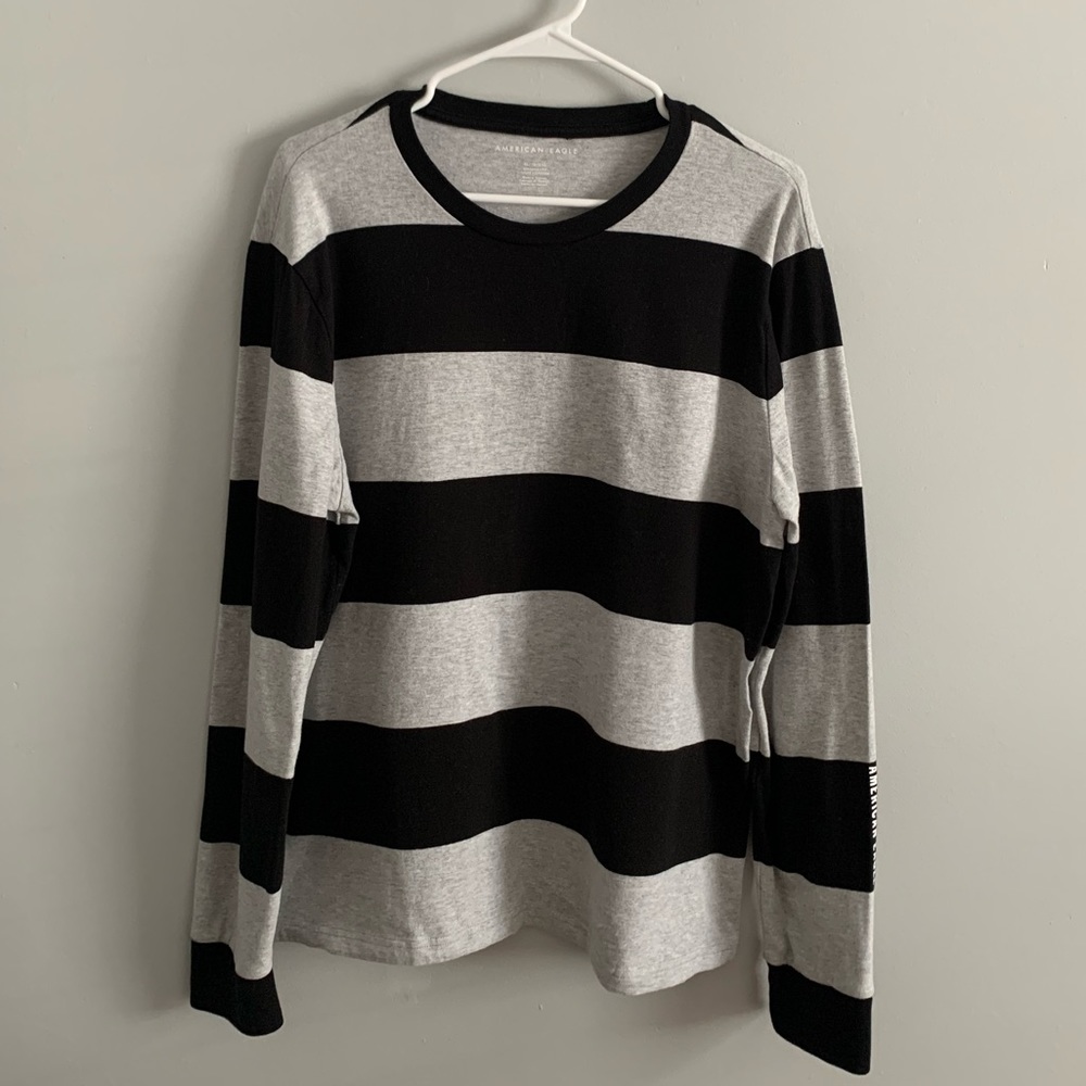 Men’s American Eagle Striped Long Sleeve T-Shirt
